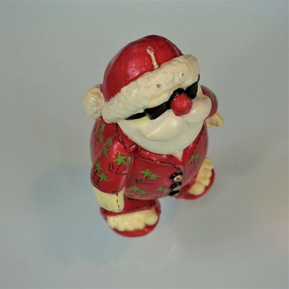 Beach Santa Claus Candle Hawaiian Shirt Sunglasses Flip Flop Sandals 2005 - Picture 8 of 9
